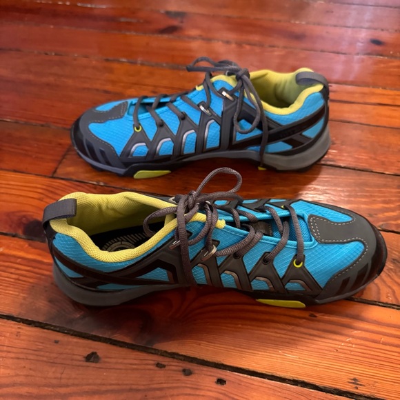 Shimano MT34 SPD Mountain Bike Shoes Size 43 EU (8.9 US) 27.2CM Blue Green Black - Picture 3 of 8